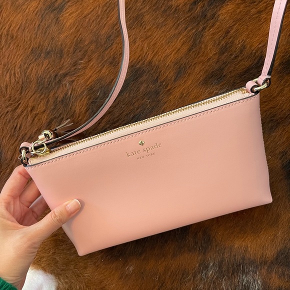 Kate Spade Small Leather Tassel Crossbody Rose Jade WKRU4856 - Picture 2 of 4